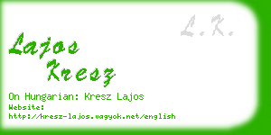 lajos kresz business card